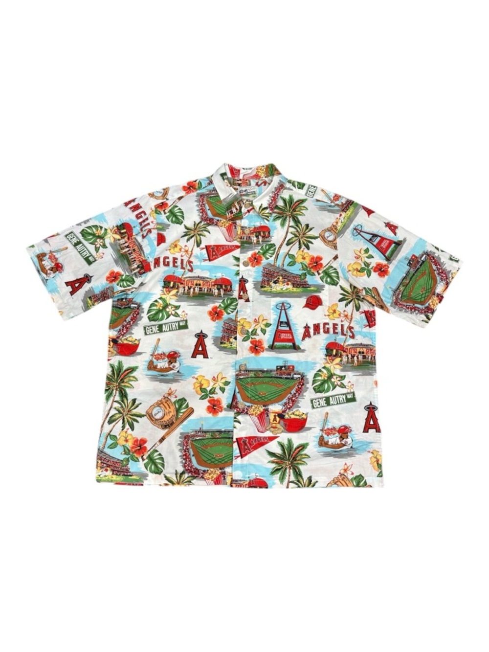Reyn Spooner Los Angeles Angels Hawaiian Shirt Men’s Sz L